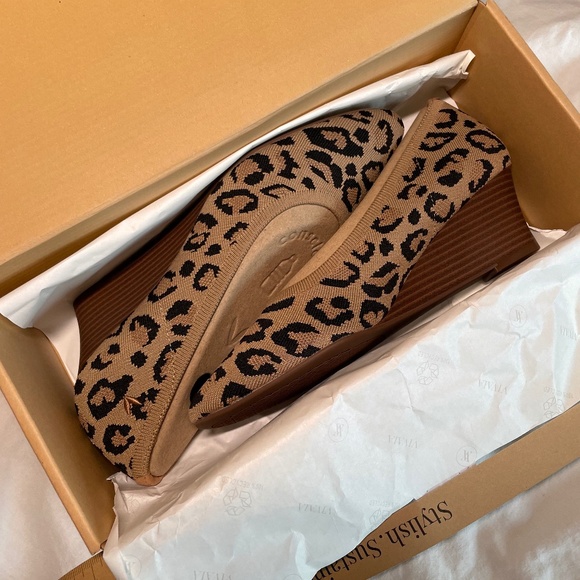 VIVAIA Tamia Wedge Leopard Print - Picture 1 of 4